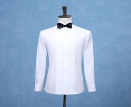 New Fashion Groom Tuxedos Shirts Tailcoat Shirt White Black Red Men Wedding Shirts Formal Occasion Men Dress Shirts High Quality4137068
