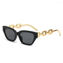 Sunglasses 2024 European And N Fashion Small Frame Cat Eye Retro Ladies Sun Block Street Po INS Wind