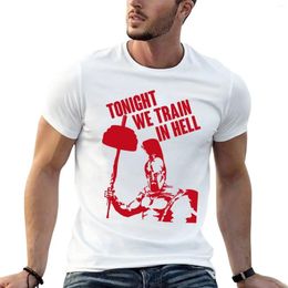 Men's Polos TONIGHT_WE_TRAIN_IN_HELL T-Shirt Oversized Sweat Plus Sizes Designer T Shirt Men