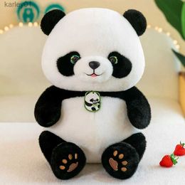 Stuffed Plush Animals 24CM Chinese Panda Toy Green Eyes Chest Listing Super Full Soft National Treasure Animal Doll Childrens Birthday YQ240218