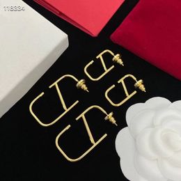 Fashion gold Earring stud earrings Charm for lady Women Party Wedding Lovers gift Jewelry239J
