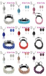 5Pcslot 10mm crystal clay new arrival disco bead Rhinestone Set bracelet necklace studs earrings Jewellery set 4788707