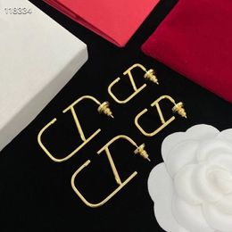 Fashion gold Earring stud earrings Charm for lady Women Party Wedding Lovers gift Jewelry338L