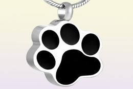 IJD8451 Pet DogCat Paw Print Stainless Steel for Ashes Cremation Urn Pendant Necklace Memorial Keepsake Pendant Jewelry1293713