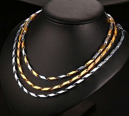 Fashion Jewel Stainless steel Necklace Men Necklaces women necklace 18k gold Titanium Chains Necklace man luxury chains Necklaces 6630376