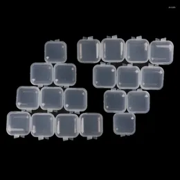 Jewellery Pouches 20 Pieces Small Clear Plastic Storage Containers With Lids For Organising