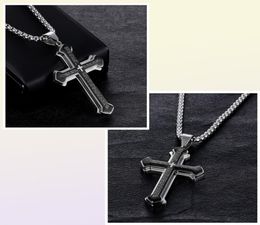 Bible Necklace Men Women Jewellery Gift Stainless Steel pendants 3D Three Layers Pendant Necklace4387902