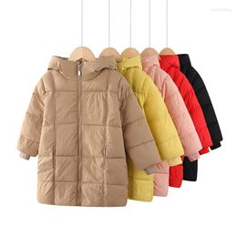 Down Coat Girl Child Jacket Warm Cotton Hooded Long Padded Parka Winter Children Clothing For Girls Outerwear Autumn Clothes