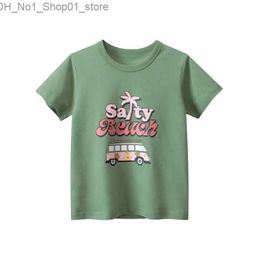 T-shirts 1-9T Toddler Kid Tshirt Baby Boys Girls Clothes Summer Infant T Shirt Cotton Childrens Tee Top Short Sleeve Outfit Q240218
