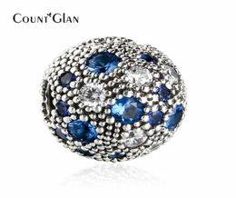 Fit Bracelet 2017 Summer New Blue Cosmic Stars Fixed Clip Charm Beads For Jewellery Making 925 Sterling Silver Decorative Stopper Bead6344388