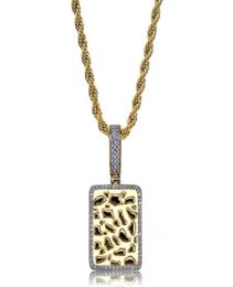 Factory Bottom Dog CZ Iced Out Necklace Cool US Pendant Necklace Hiphop Men Pendant Jewellery Bling Plate Accessory 67019016831227