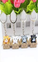 lots Random Mixed Style Lovely Cartoon Cat Key Rings Chains Pendant Ornament For bag car Keychain ps01299970480