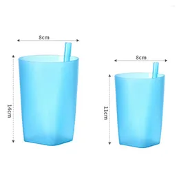 Water Bottles Great Sippy Cup Reusable Kid Children Infant Baby Sip Smooth Edge Integrated Straw For Home Use