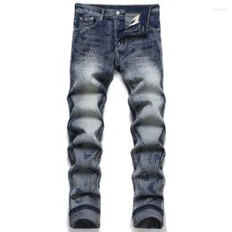 Men's Jeans For Men Trend Printed Denim Pants High Quality Pantalones Slim Fit Biker Hip Hop Streetwear Hombre Long Trousers