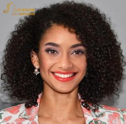 Joedir Afro Kinky Curly Bob Lace Front Wigs Short Lace Front Human Hair Wigs Brazilian Remy Curly Human Hair Wig Fast 2871702