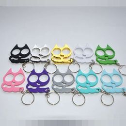 Super Cute Designer Cat Double Finger Cl Self Defence Products Kitten Eye Tiger Key Window Breaker TBHA