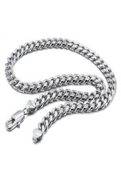 100925 Sterling Silver Punk Necklace Men 10MM Curb Cuban Link Chain Chokers Gift Fashion Vintage For Man Solid Jewellery Chains7952840