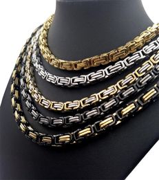 Hip Hop Tennis Loop Chain Fashionable Men Titanium Steel Necklace Jewellery Byzantine Imperial6120875