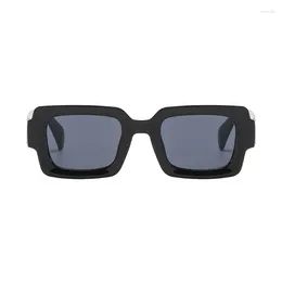 Sunglasses 2024 Fashion Personality Square Shaped Retro Punk Sun Glasses Anti Blue Light Frame Female