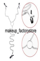 Massage Sexy Toy Flirt Stimulation Breast Nipple Labia Clamps With Chain Clips Slave BDSM Fetish Erotic For Women Couples Adult Se6892124