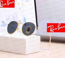 Retro RAy 3447 Sunglasses Women's Designer RB Sunglasses Men's Glass Lens Shading Classic brand metal frame sunglasses
