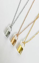 luxury designer Jewellery women necklace gold lock pendant designer necklace for men elegant silver chain necklace and earrings brac2025704