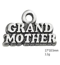 Antique Silver Plated Grandmother Charm Family Love Pendant Other customized jewelry9549485