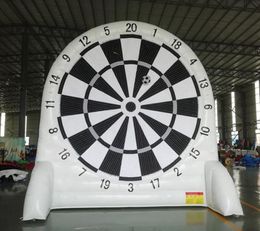 5mH (16.5ft) with 6balls wholesale High quality China supply Outdoor white inflatable Soccer dart board football kick golf target game for sale