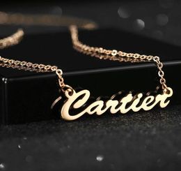 custom name pendant necklace for women luxury designer gold letter pendants Customised letters necklaces Jewellery family friends gf9853287