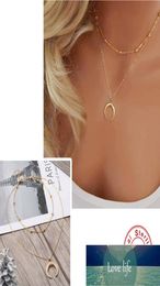 CANNER Luxury 925 Sterling Silver Necklace for Women Exquisite Moon Pendant Gold Colour Choker Necklaces Fine Jewellery Collares Fact1756160