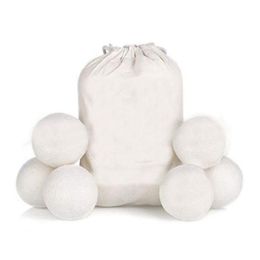 Other Laundry Products 6Pcs/Lot Wool Dryer Balls Premium Reusable Natural Fabric Softener 2.75Inch Static Reduces Helps Dry Clothes Dht1E