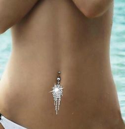 Fashion Sexy Titanium Steel Navel Piercing Body Jewellery Belly Claw Chain Tassel Nail Acrylic For Women8701396