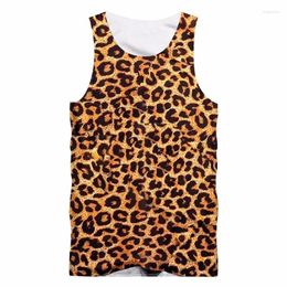 Men's Tank Tops Fitness Vest Leopard Print 3D Full Harajuku Men And Women Casual Street Sports