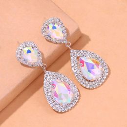 Dangle Earrings TREAZY Elegant Multicolor Crystal Drop For Women Wedding Party Hanging Rhinestones Ladies Brincos