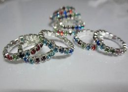 Rhinestone Toe Ring 12colors stones mixed blingbling foot jewelry2271276