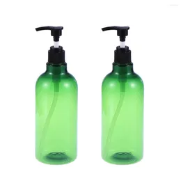 Storage Bottles 2pcs 500ml Shampoo Dispenser Jar Vanity Lotion Screw Pump Clear Cylinder For Home Bathroom Kitchen