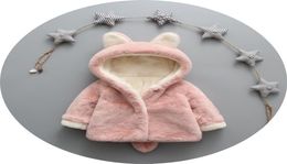 Baby Girls Winter Jackets Warm Faux Fur Fleece Coat Children Jacket Rabbit Ear Hooded Outerwear Kids Jacket for Girls Clothing6751394