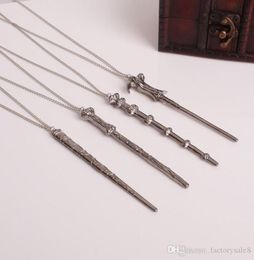 Vine Movie Inspired Magic Wand Pendant Necklace Antique Bronze Silver for Head Gift CX3189636873
