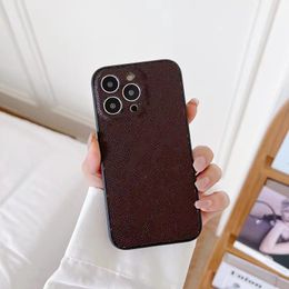 iPhone 15 Pro Max Designer Flower Phone Case for Apple 14 13 12 11 XS XR 8 7 Plus Luxury PU Leather Floral Print Grip Slant Full-body Back Cover Coque Fundas Brown Small