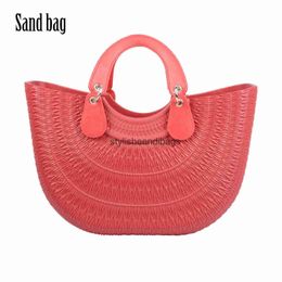 Totes Obag Sand Bag Style With Concise Curved Belt Handles Soft Waterproof bag Rubber Silicon O Sand O Bag Women HandbagH24219