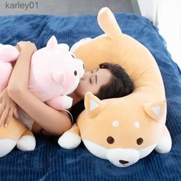 Stuffed Plush Animals 1pc Lovely Fat Shiba Inu Corgi Dog Toys Soft Kaii Animal Cartoon Pillow Dolls Gift for Kids Baby Children YQ240218