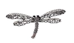 2019 Vintage Dragonfly Brooch Women Insect Jewellery Hollow Out Rhinestone Brooches Broches Ladies Lapel Hijab Scarf Banquet Pin 10p4623434