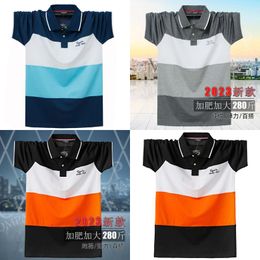 Mens S 2023 Summer New Oversized Short-Sleeved Plus Fat Lapel T-Shirt Europe And Americawork Pa 5161 Drop Delivery Ot2Yt