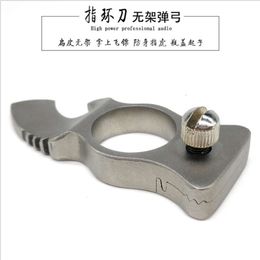 Multi Function Frameless Catapult Flat Leather Finger Ring Bow Tiger Dart Through Security Inspection ONZJ