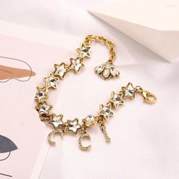 Strand 18K Gold Chain Bracelet Fashion Love Gift Jewellery Charm Engagement Travel Designer Luxury Womens Long