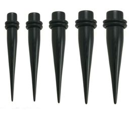 Black UV Acrylic Ear Stretching Tapers Expander Plugs Tunnel Body Piercing Jewellery Kit Gauges Bulk 1610mm Earring Promotional Ho3090656