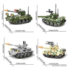Blocks Assembled Building Blocks Main Battle Tank Toy Armoured Vehicle Model Modern Military Series Soldier Army Toy Gift