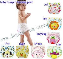 Big Discount Animal Sassy 3Layer Baby PP pants Panties Training Pants Baby Learning Pants Washable Baby Cotton Underwears 6Pc 2 9569918