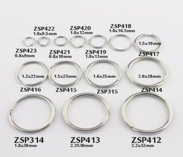 key chain ring 9mm95mm10mm12mm1316532mm split double loop ring stainless steel can Mix DIY Jewellery 100pcs500pcslot ZSP481468928390372