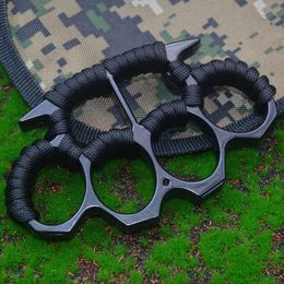 Outdoor Fitness Boxing Metal Finger Tiger Hand Brace Four Set Camping Self Defense Window Breaking Designer Ing Protector R7LG